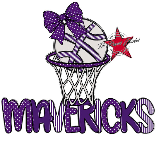 Mavericks Basketball Spirit Design-Purple