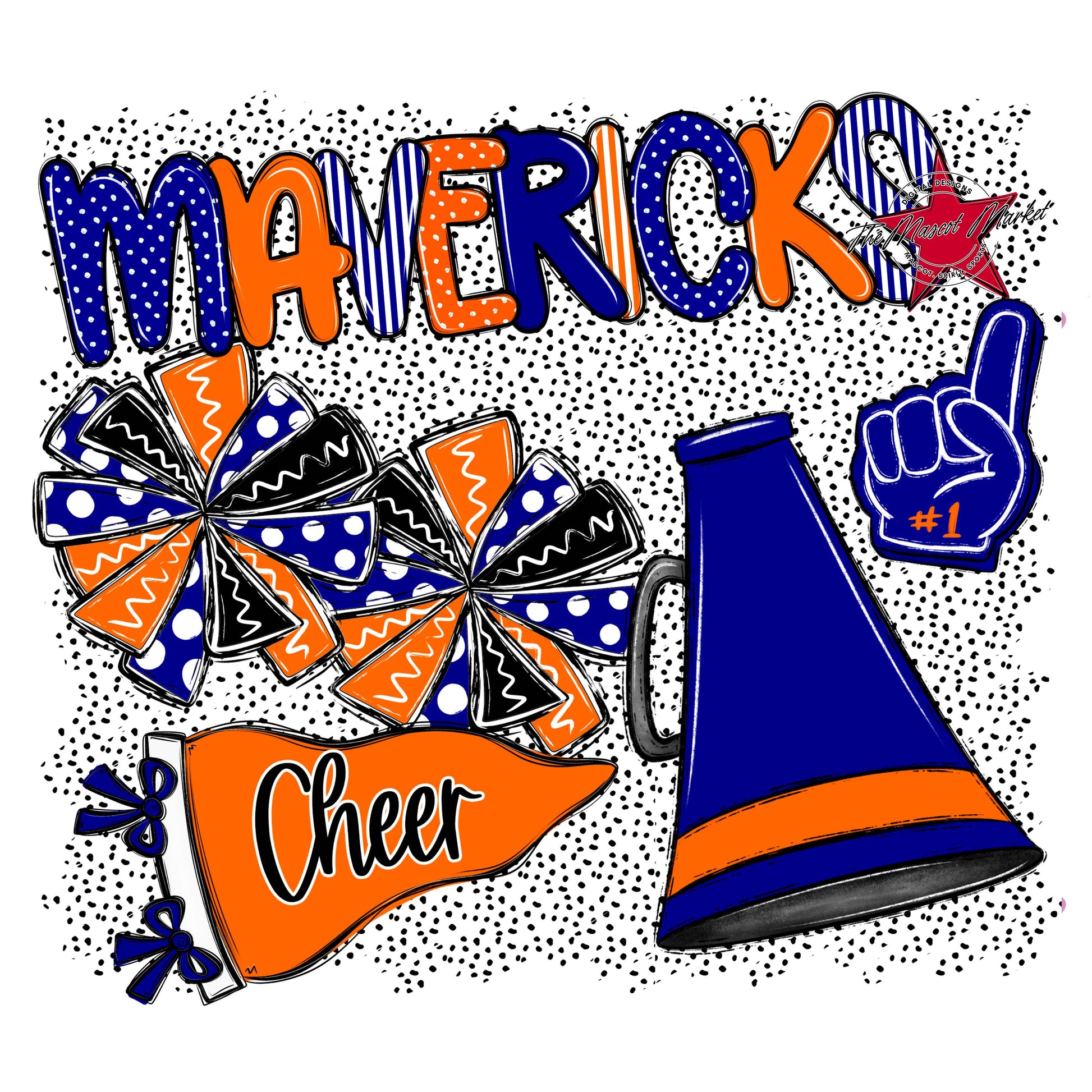 Mavericks Cheer Spirit-Blue & Orange