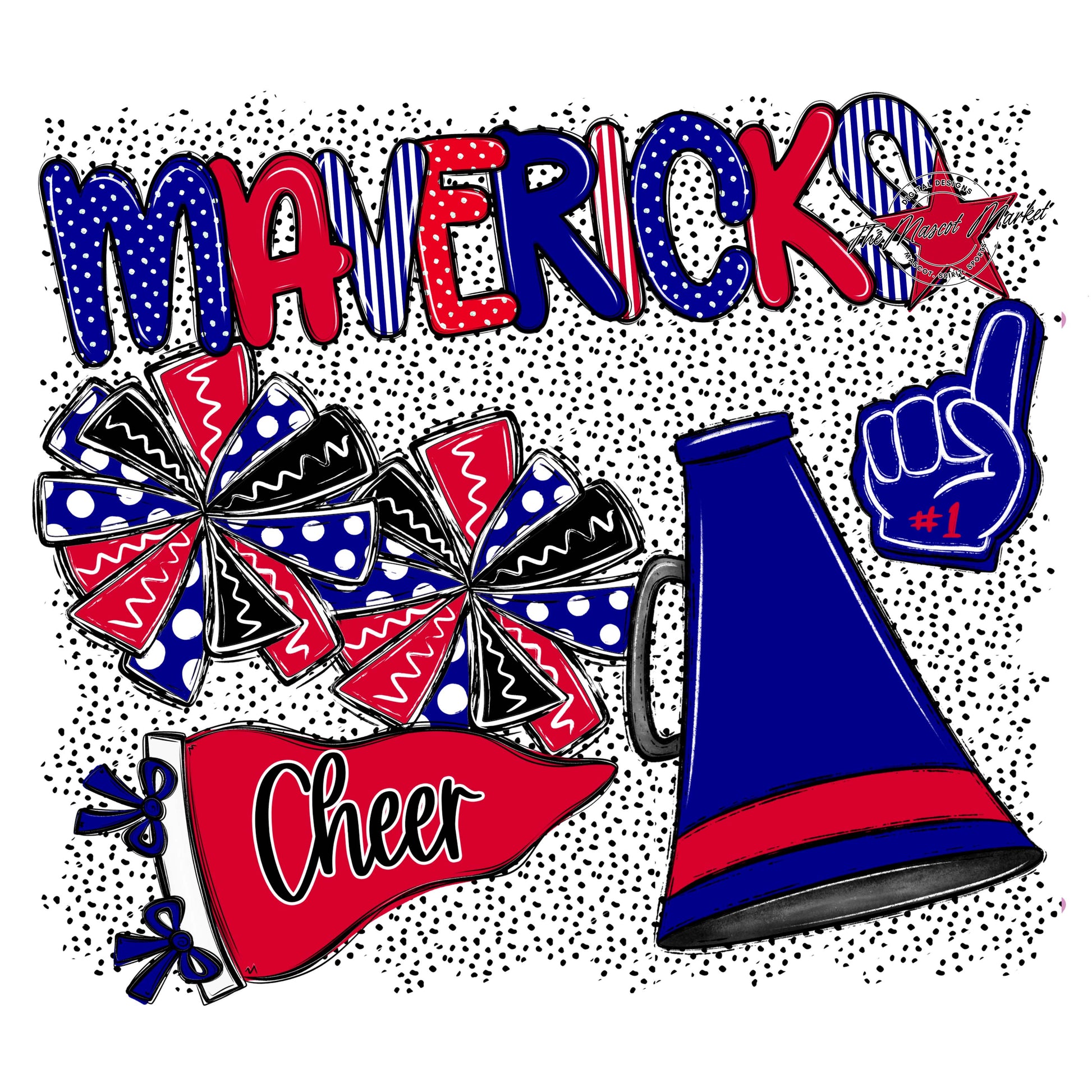 Mavericks Cheer Spirit-Blue & Red