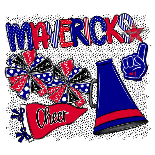 Mavericks Cheer Spirit-Blue & Red