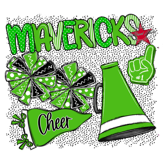 Mavericks Cheer Spirit-Bright Green