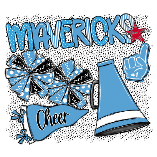Mavericks Cheer Spirit-Carolina Blue