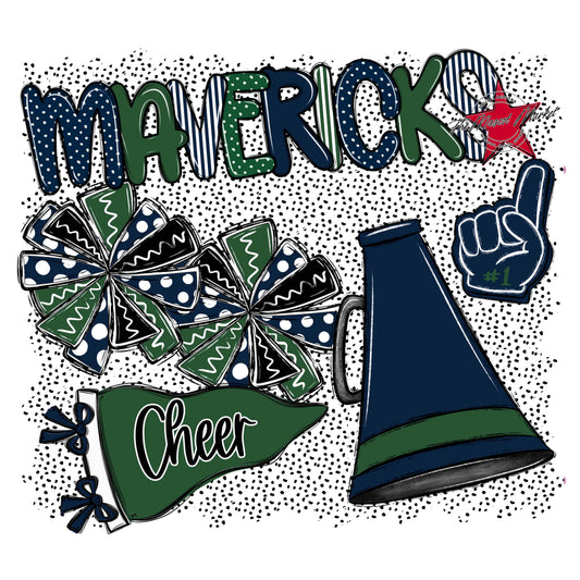 Mavericks Cheer Spirit-Navy & Green