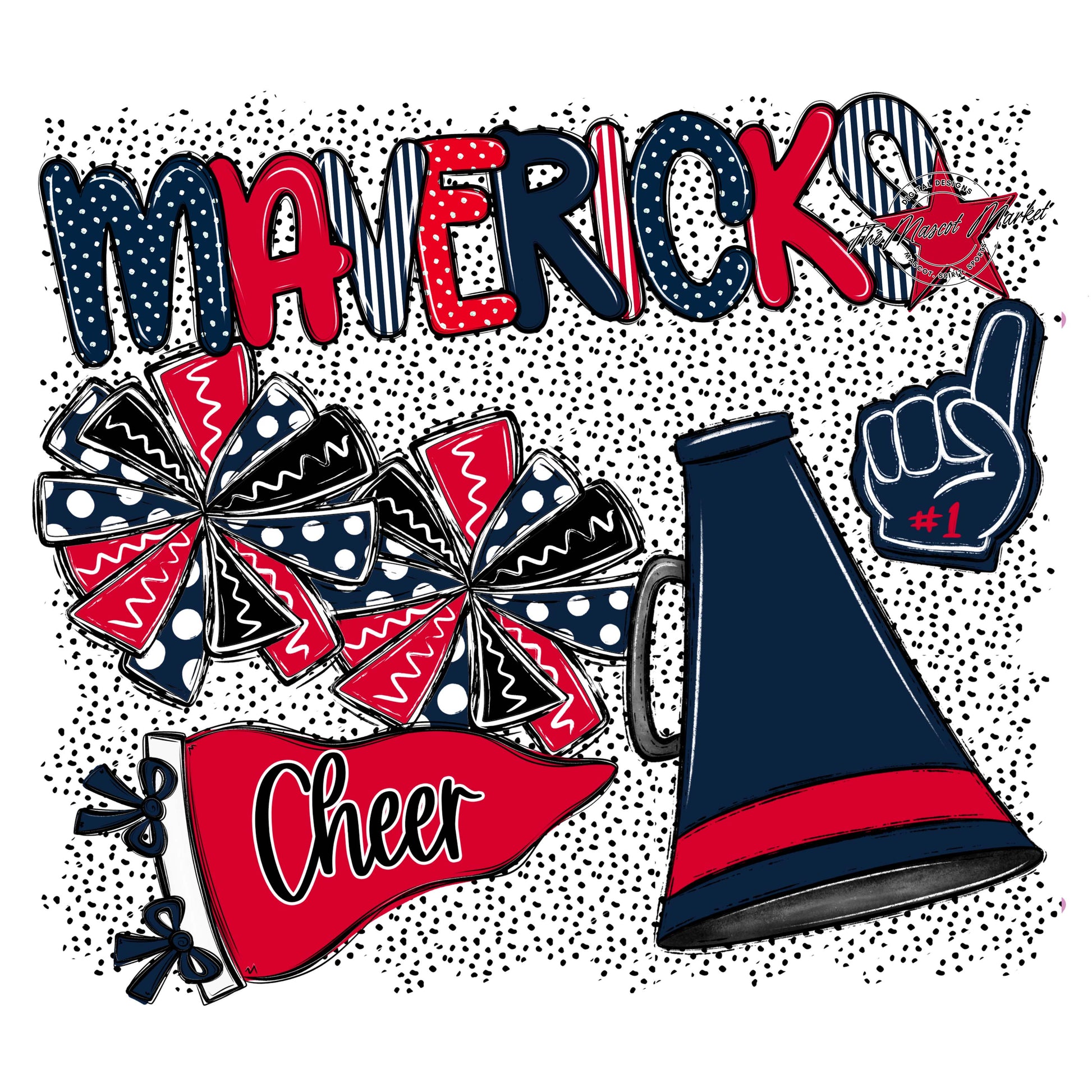 Mavericks Cheer Spirit-Navy & Red