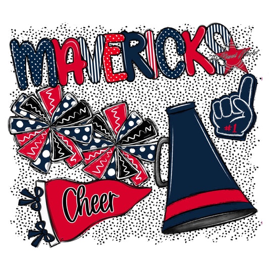 Mavericks Cheer Spirit-Navy & Red