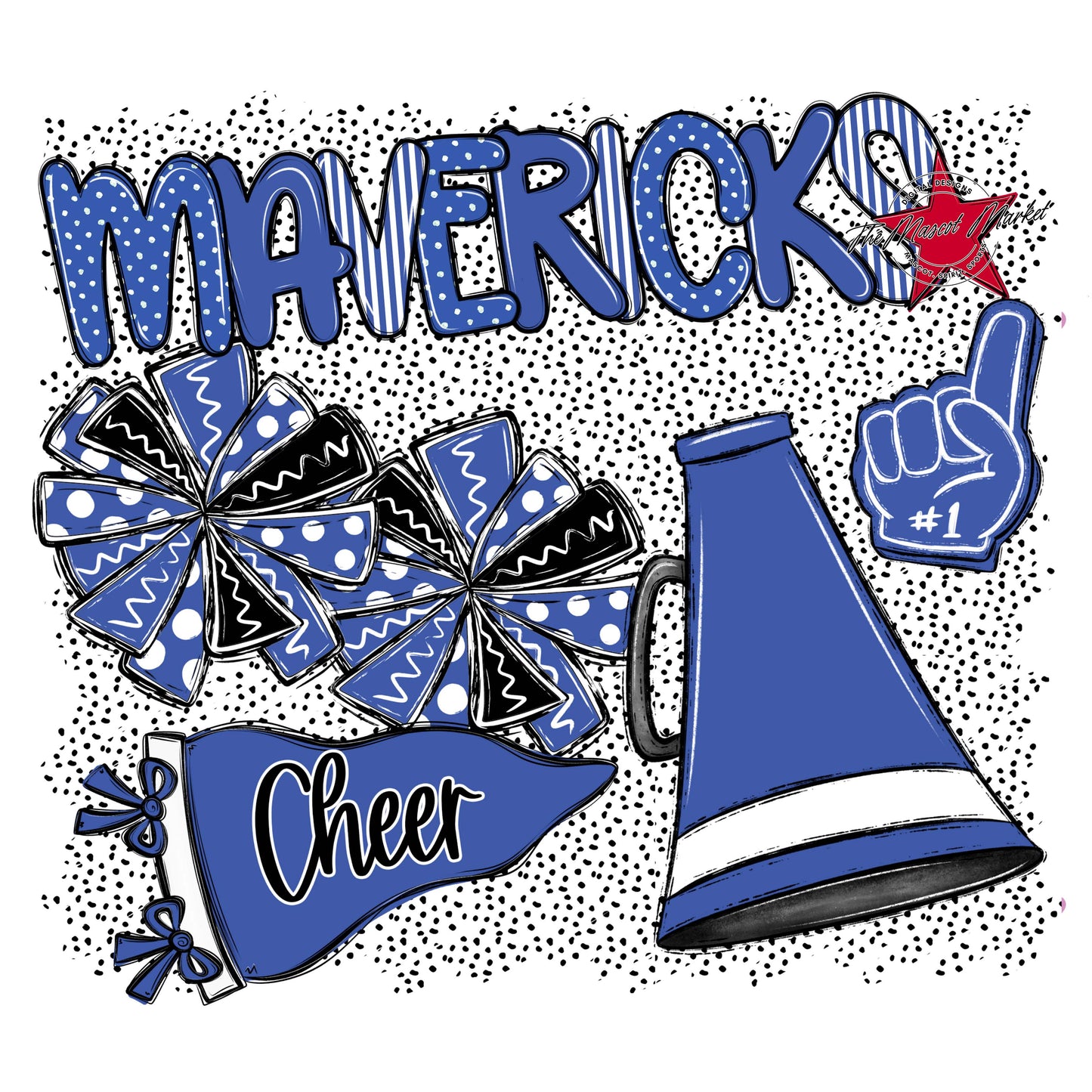 Mavericks Cheer Spirit-Off Blue
