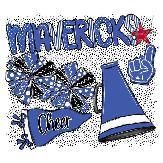 Mavericks Cheer Spirit-Off Blue