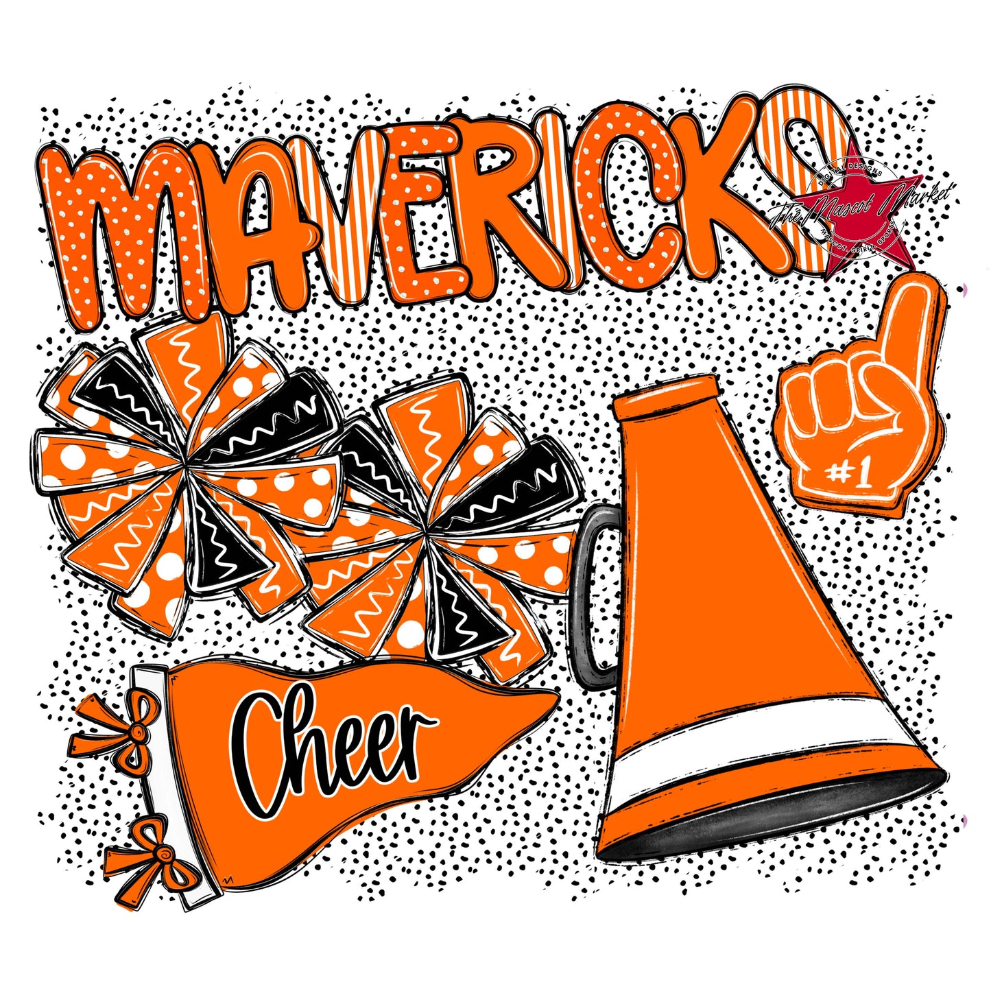 Mavericks Cheer Spirit-Orange
