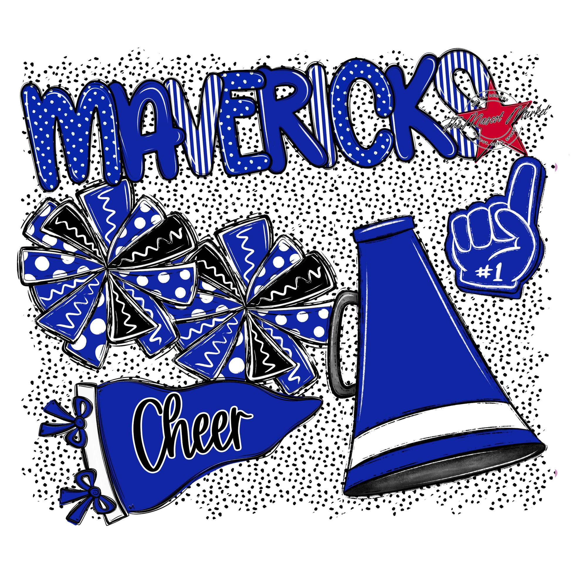 Mavericks Cheer Spirit-Royal Blue