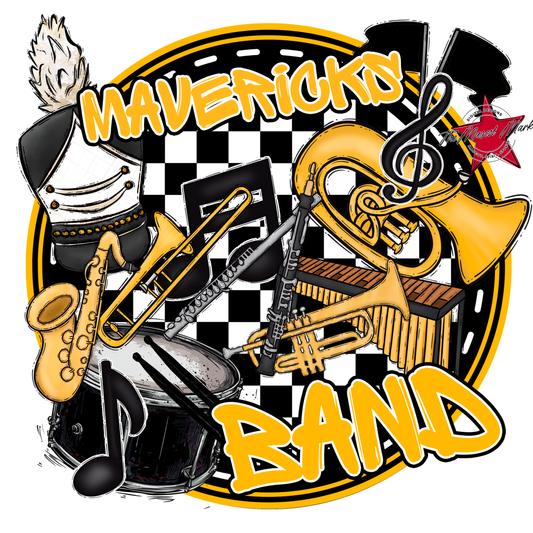 Mavericks Circle Band Design-Yellow