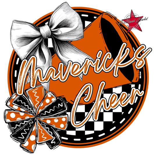 Mavericks Circle Cheer Design-Burnt Orange