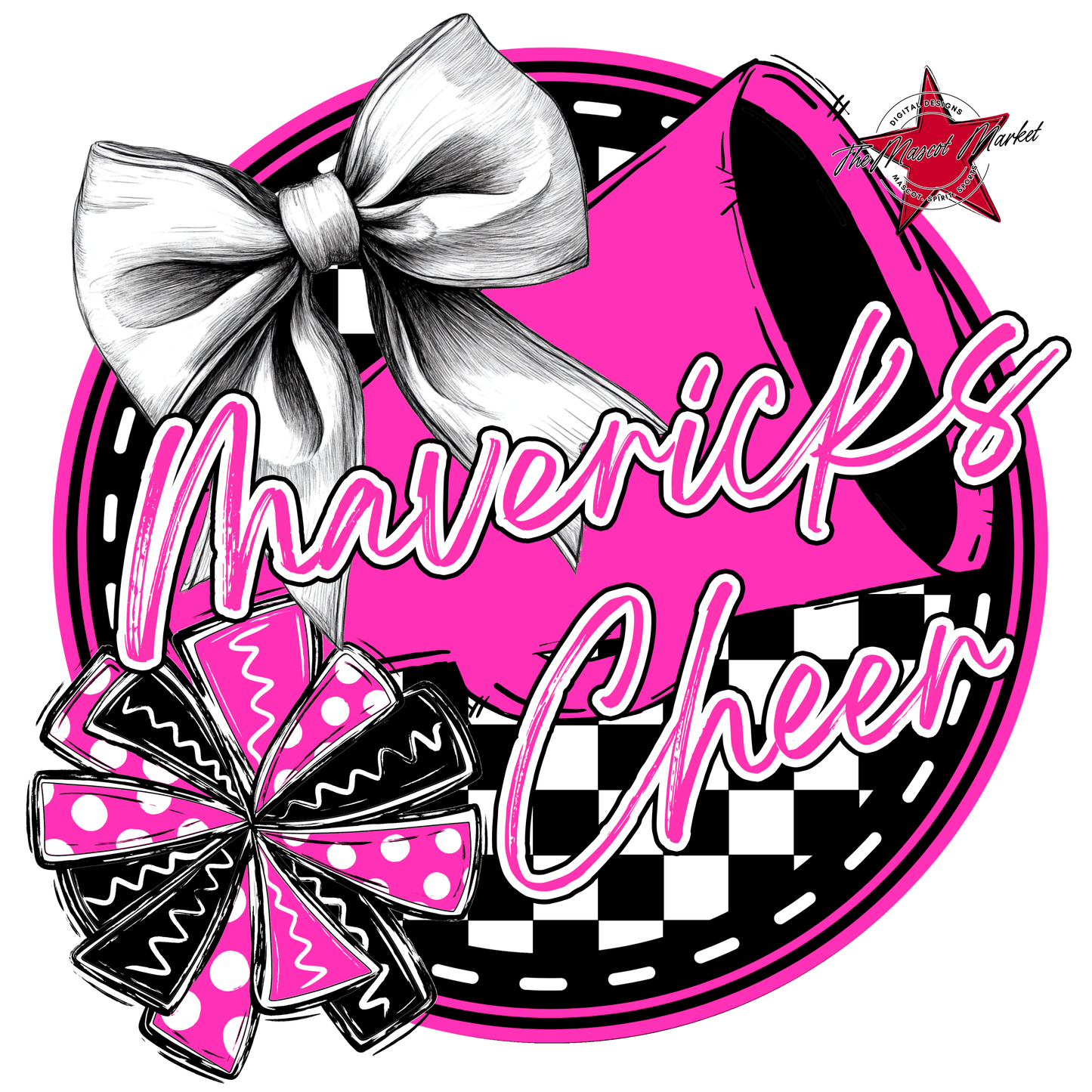 Mavericks Circle Cheer Design-Pink