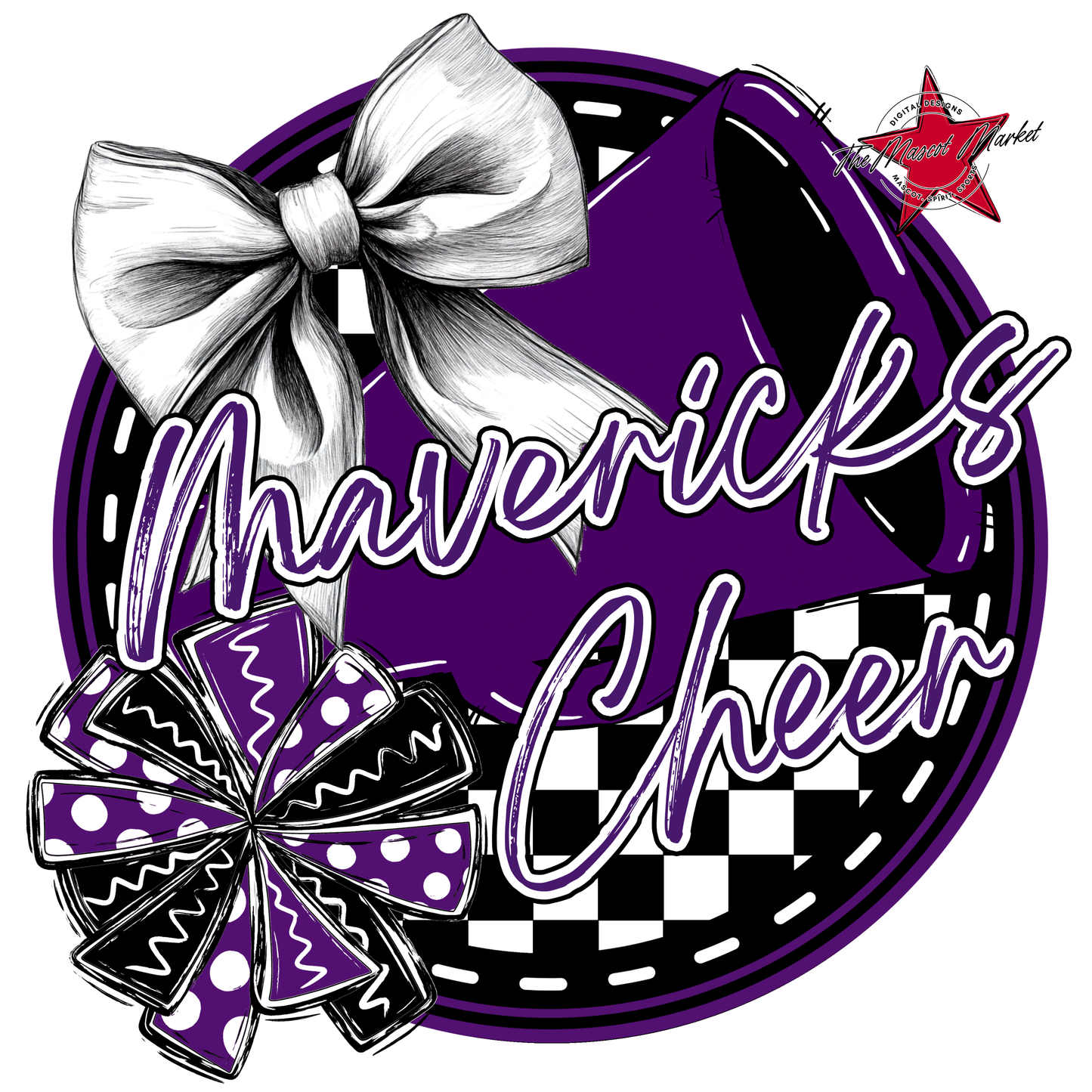 Mavericks Circle Cheer Design-Purple