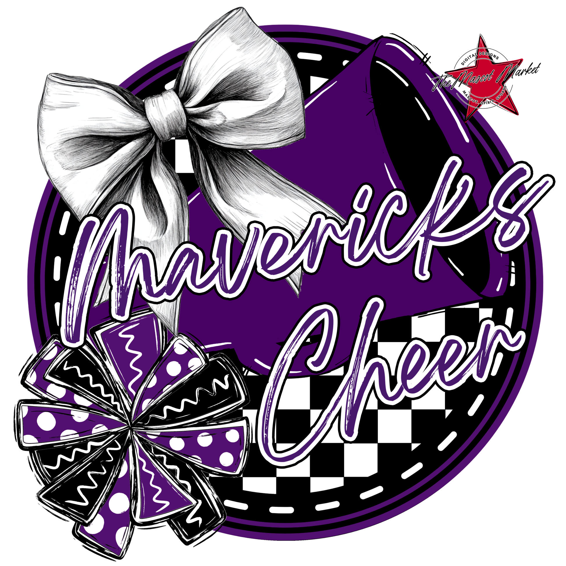Mavericks Circle Cheer Design-Purple