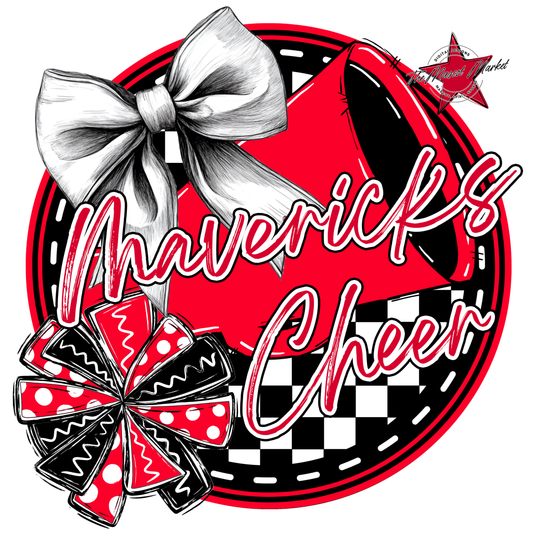Mavericks Circle Cheer Design-Red