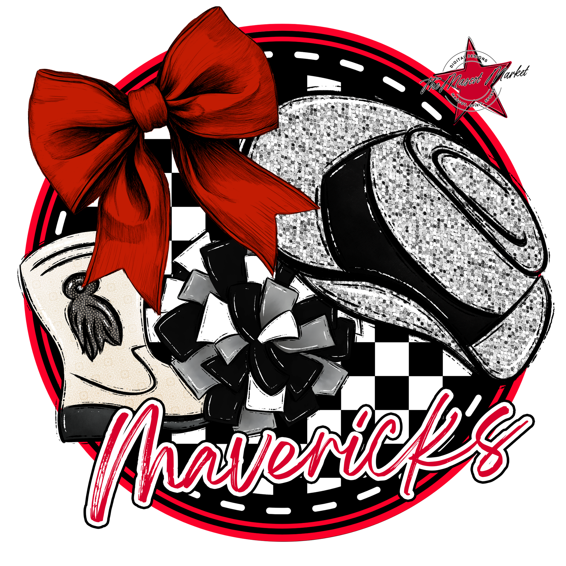 Mavericks Circle Drillteam Design-Red