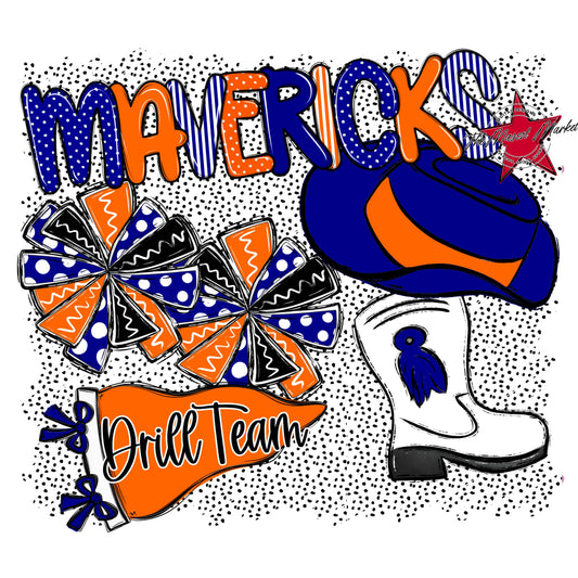 Mavericks Drillteam Spirit-Blue & Orange