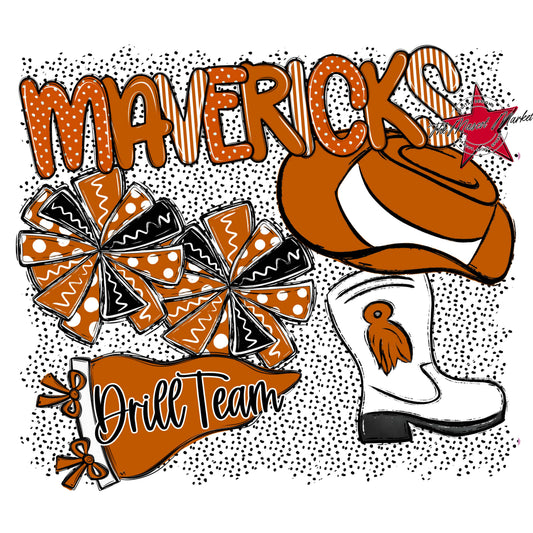 Mavericks Drillteam Spirit-Burnt Orange