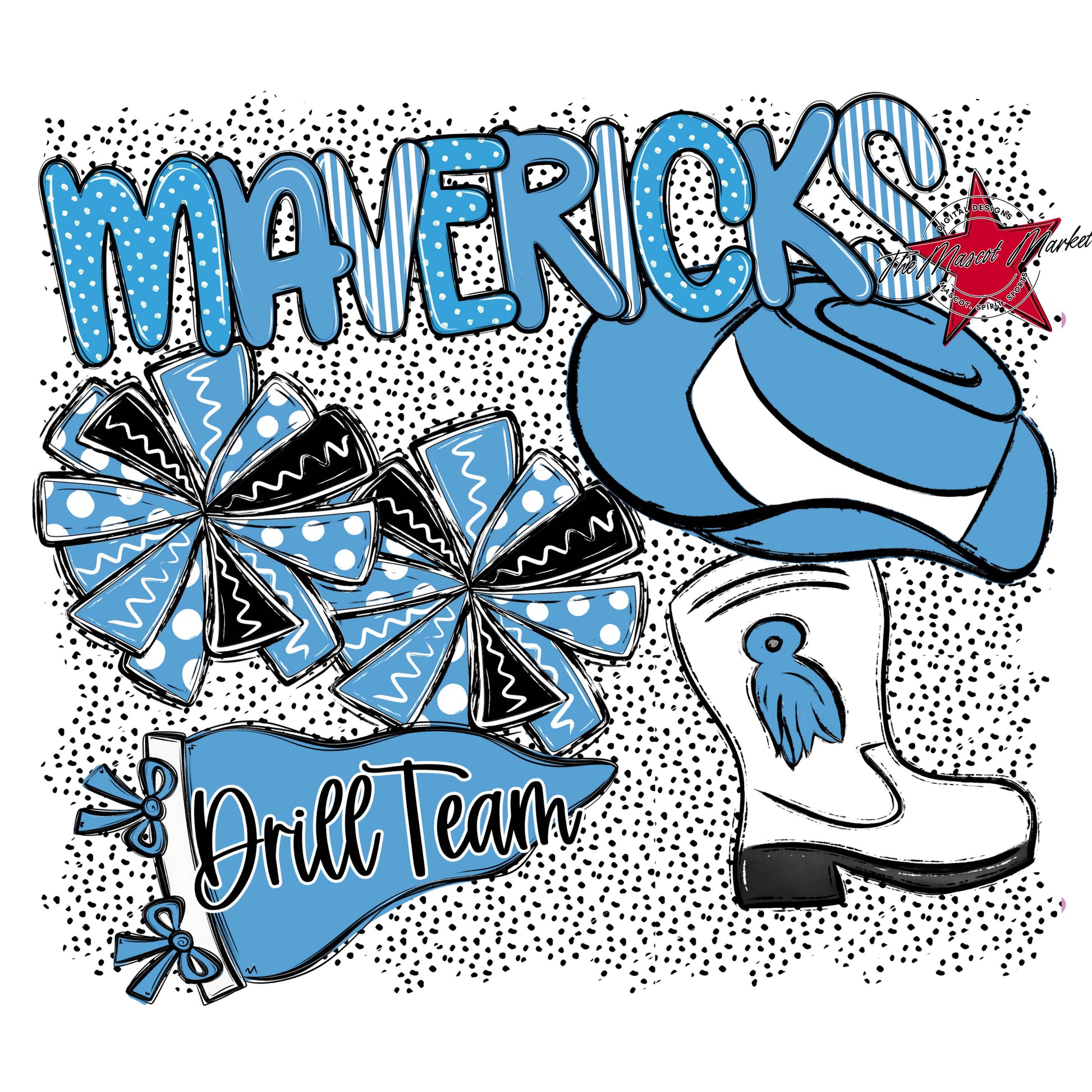 Mavericks Drillteam Spirit-Carolina Blue