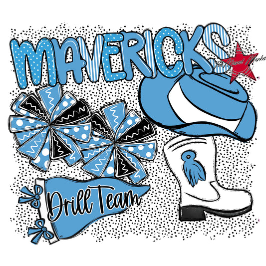Mavericks Drillteam Spirit-Carolina Blue