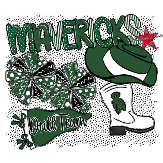 Mavericks Drillteam Spirit-Green