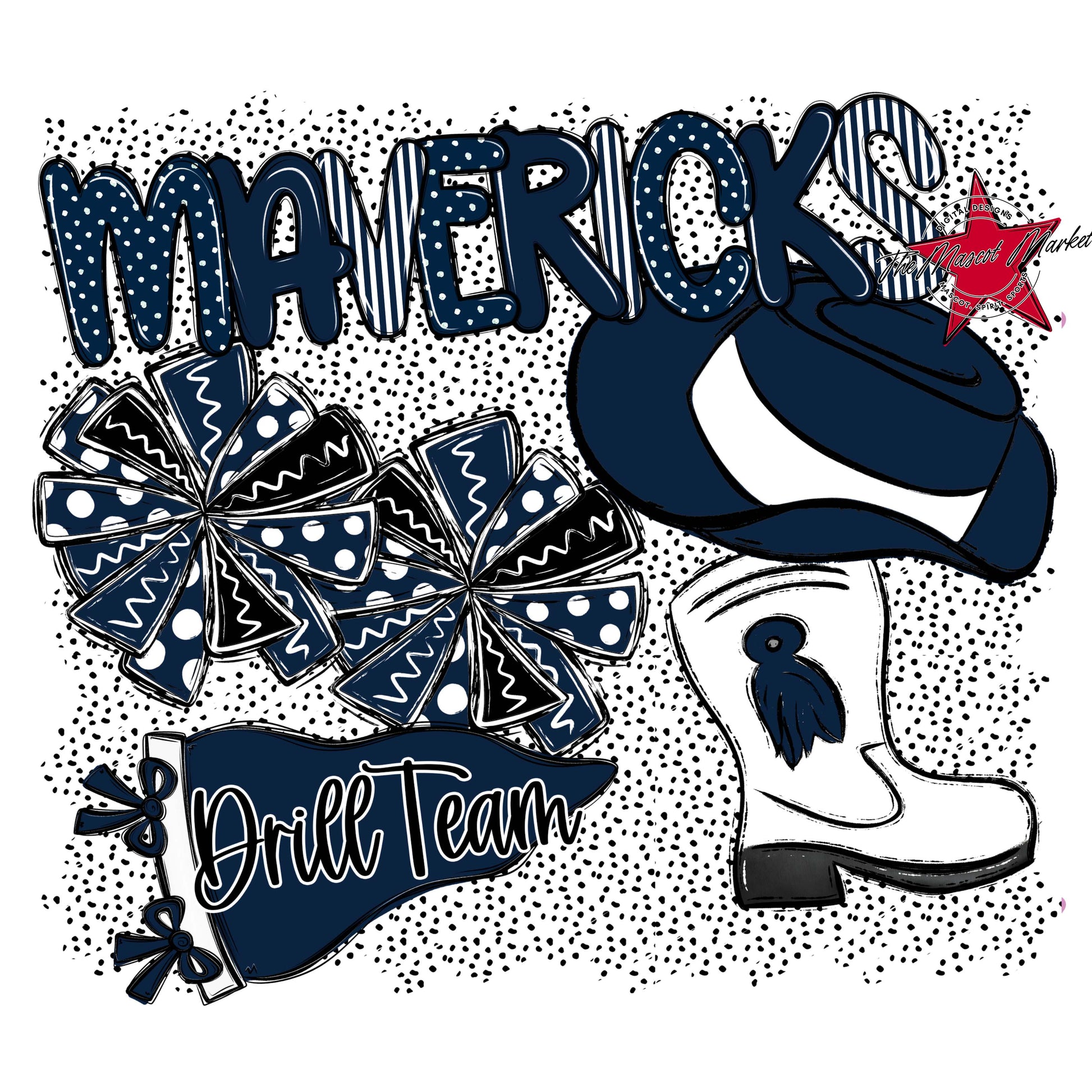 Mavericks Drillteam Spirit-Navy