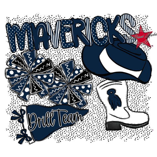 Mavericks Drillteam Spirit-Navy