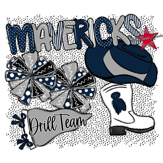 Mavericks Drillteam Spirit-Navy & Grey