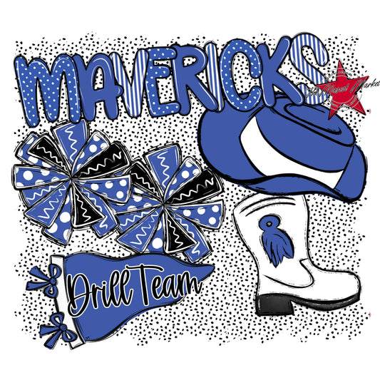 Mavericks Drillteam Spirit-Off Blue