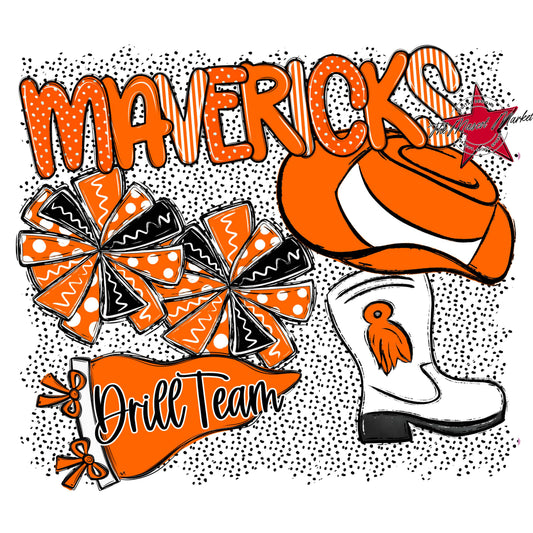 Mavericks Drillteam Spirit-Orange