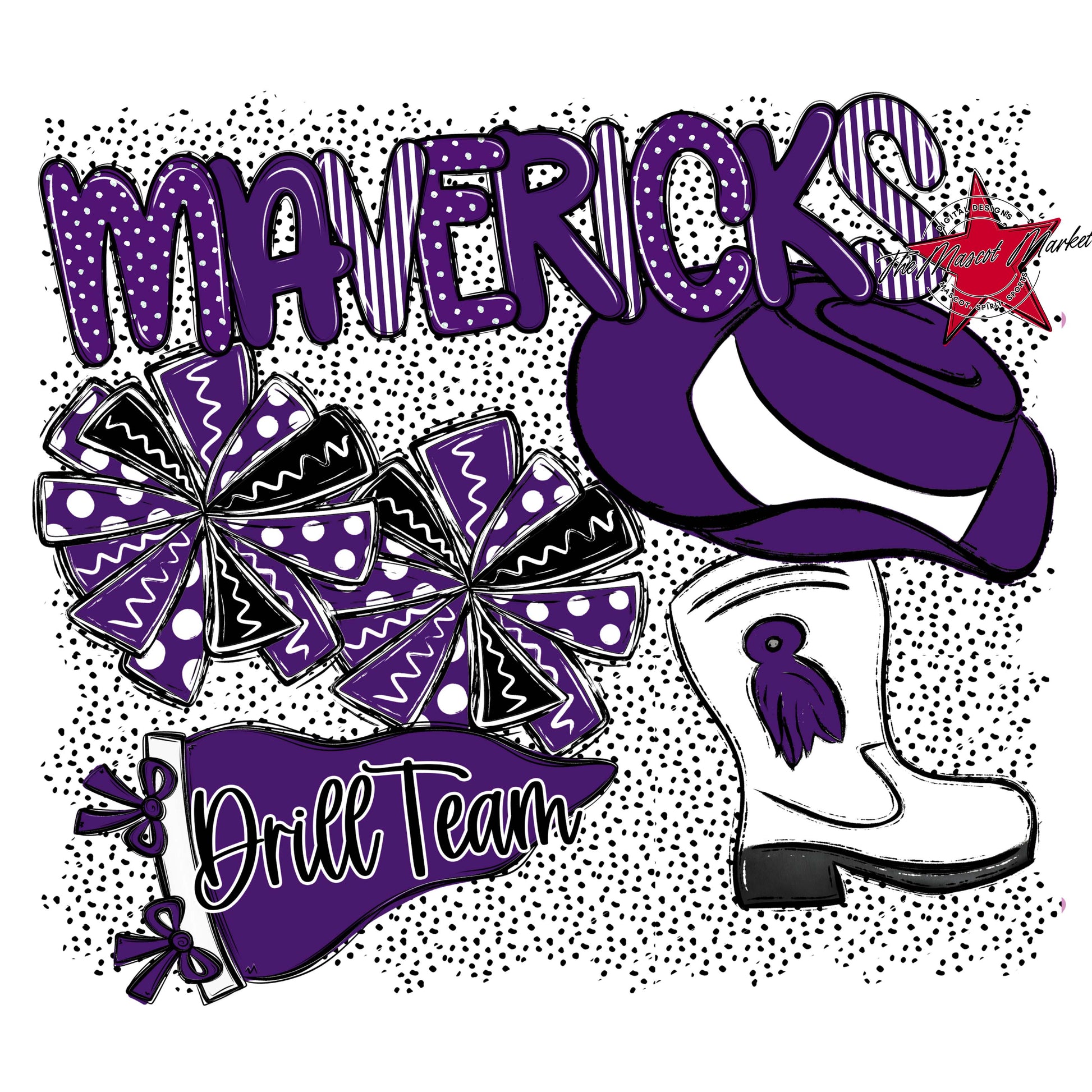 Mavericks Drillteam Spirit-Purple