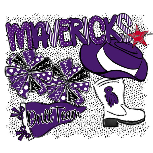 Mavericks Drillteam Spirit-Purple