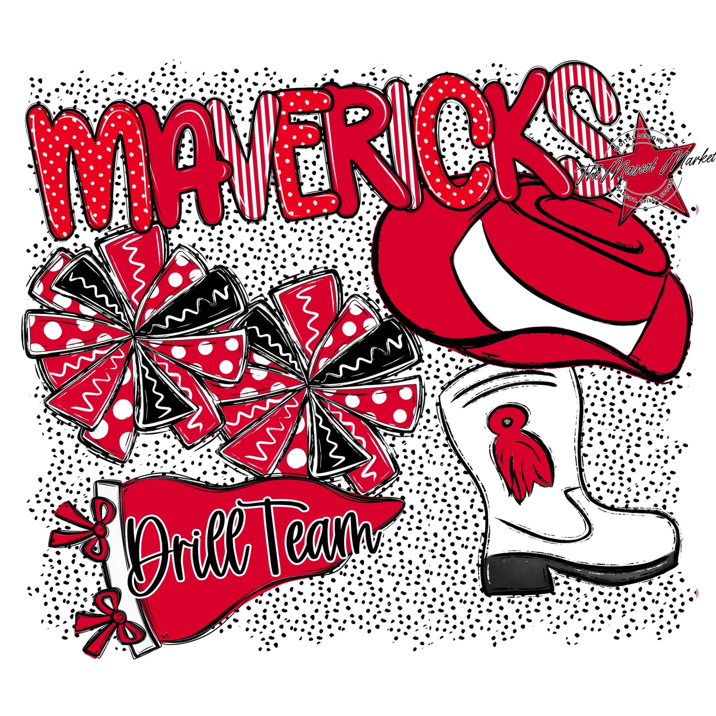 Mavericks Drillteam Spirit-Red