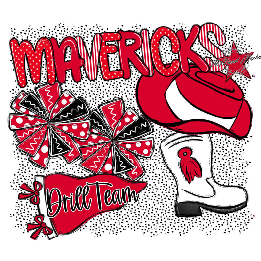 Mavericks Drillteam Spirit-Red