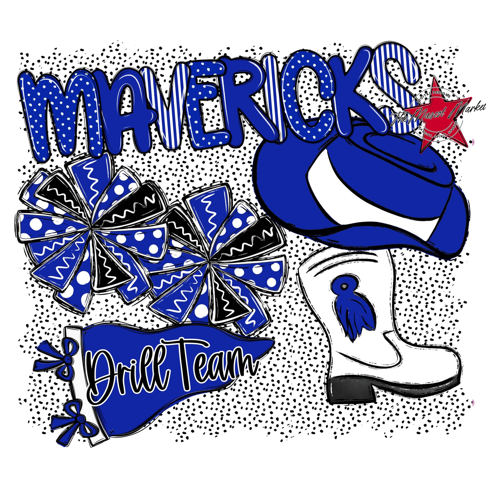 Mavericks Drillteam Spirit-Royal Blue