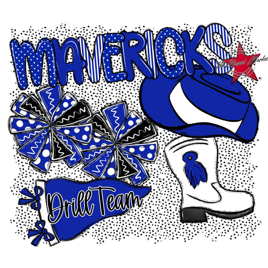 Mavericks Drillteam Spirit-Royal Blue