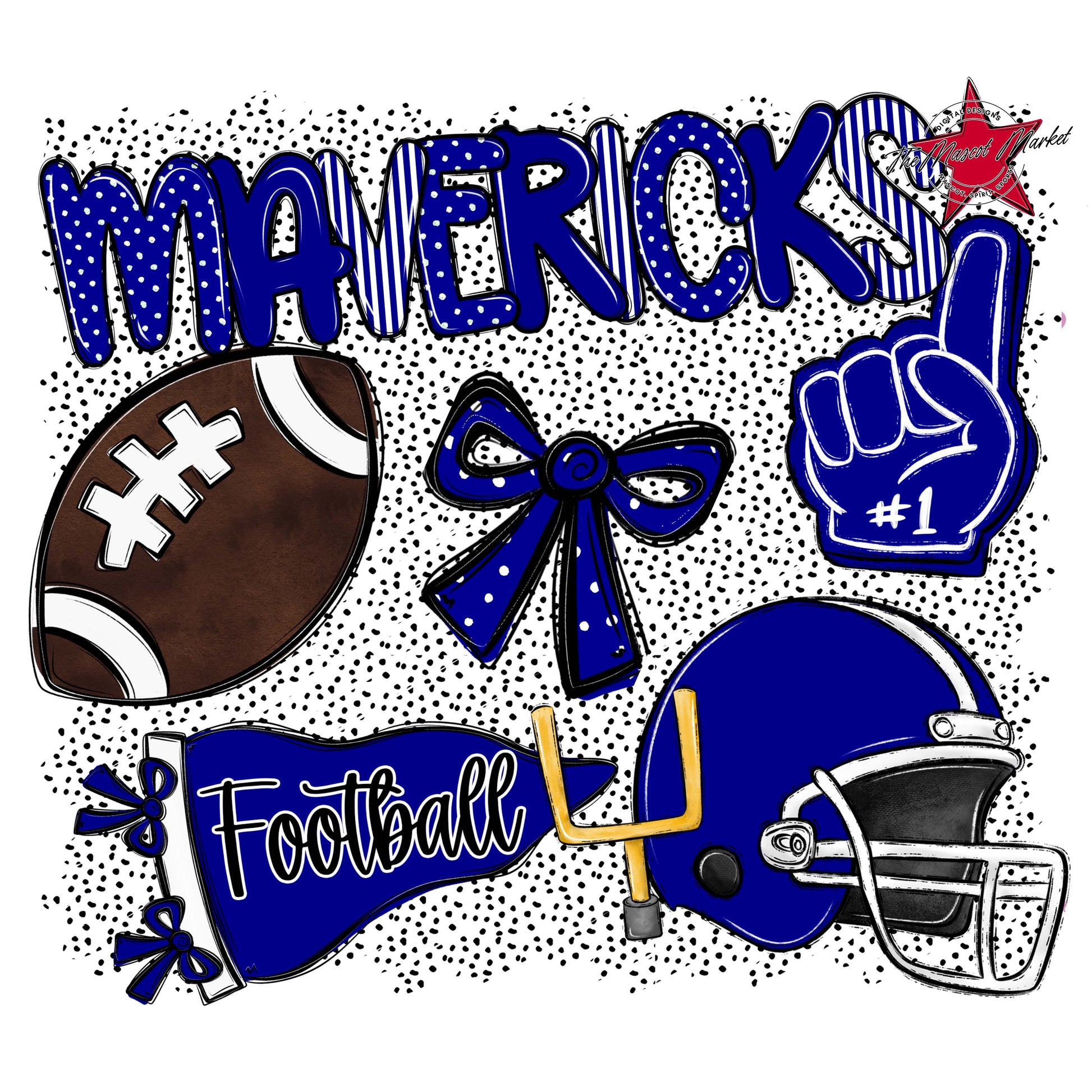Mavericks Football Spirit-Blue