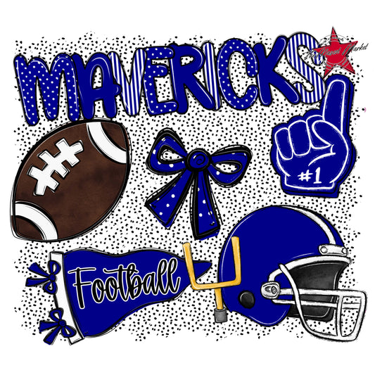 Mavericks Football Spirit-Blue