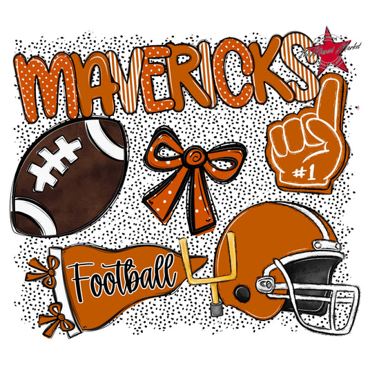Mavericks Football Spirit-Burnt Orange
