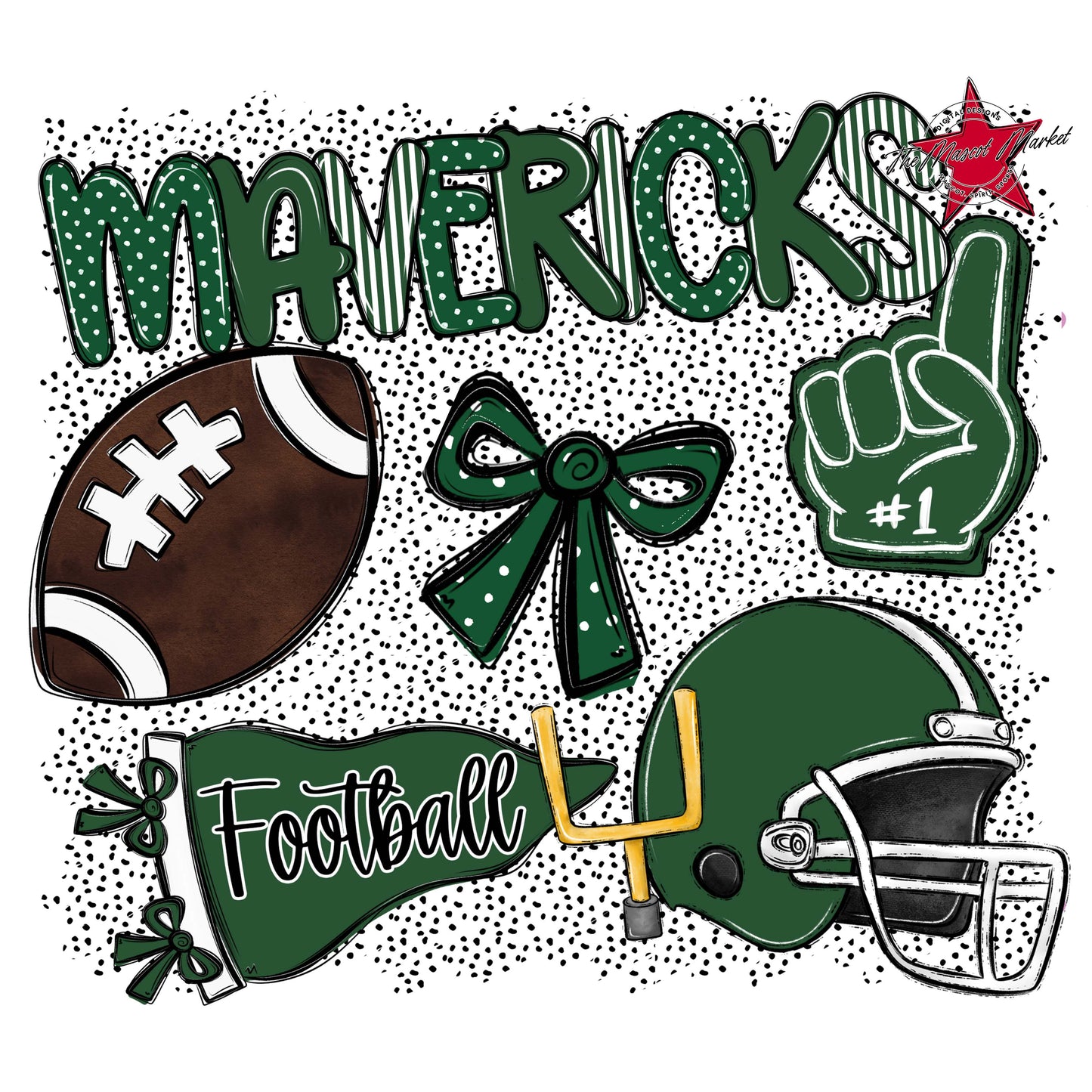 Mavericks Football Spirit-Green