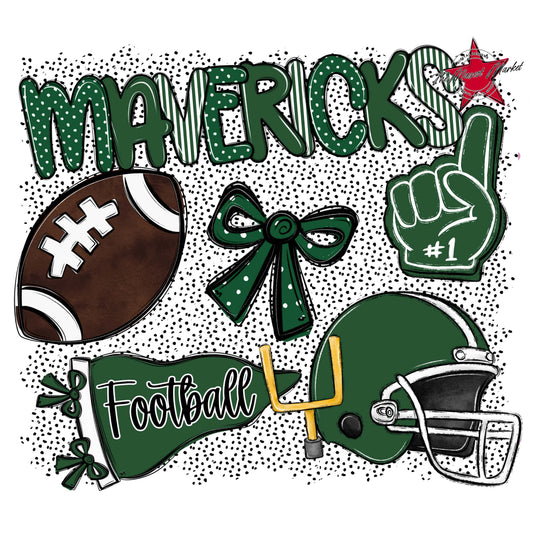 Mavericks Football Spirit-Green