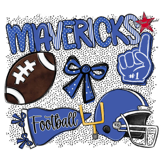 Mavericks Football Spirit-Off Blue