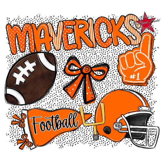 Mavericks Football Spirit-Orange