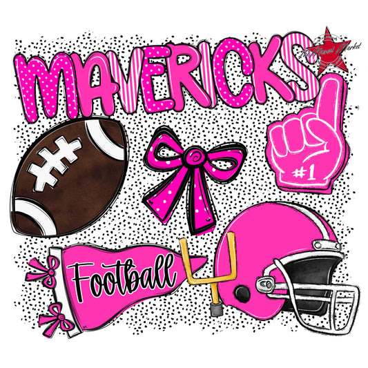 Mavericks Football Spirit-Pink