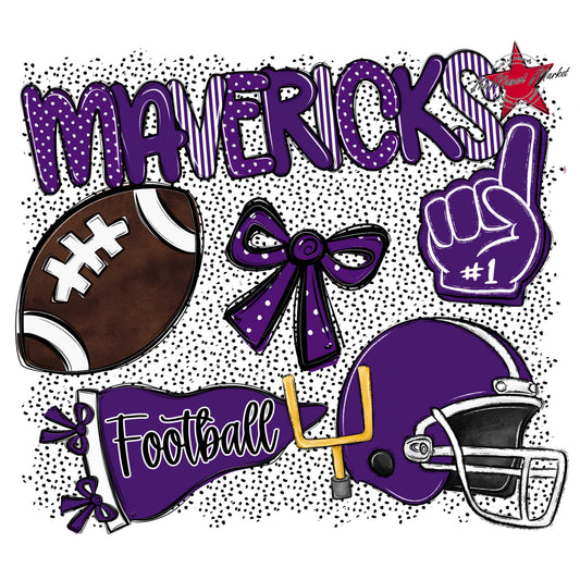 Mavericks Football Spirit-Purple