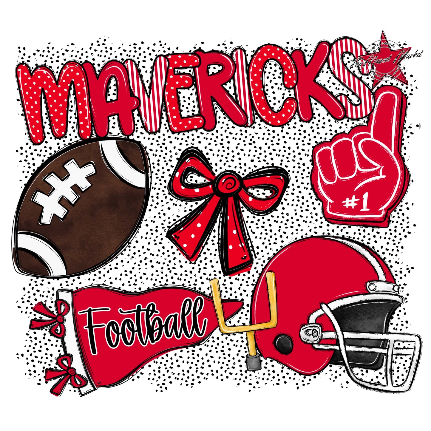 Mavericks Football Spirit-Red
