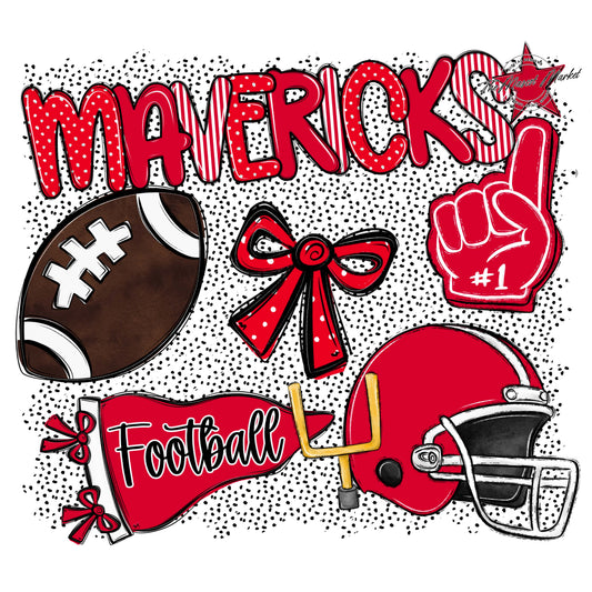 Mavericks Football Spirit-Red