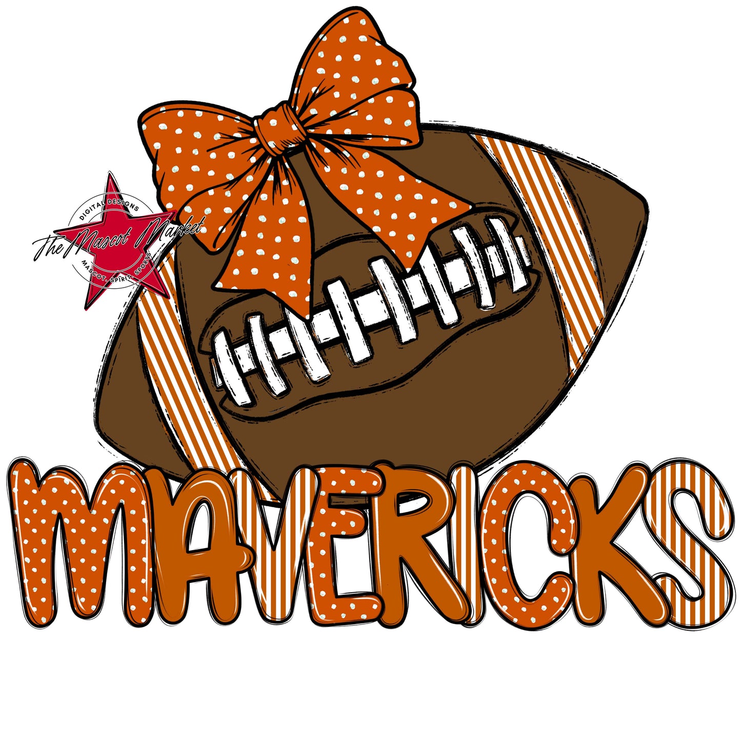 Mavericks Football Spirit Design-Burnt Orange