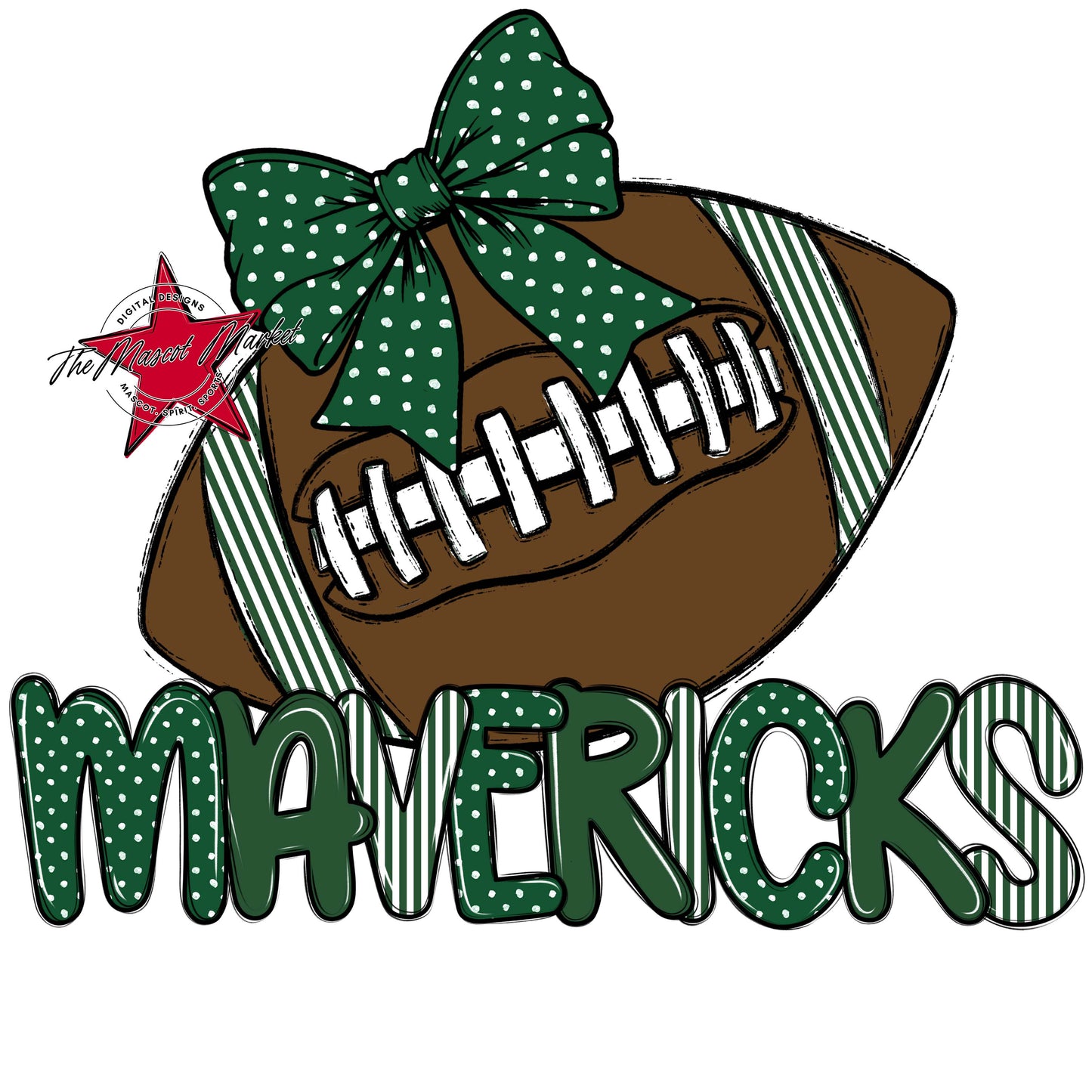 Mavericks Football Spirit Design-Green
