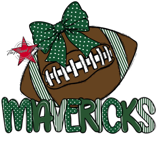 Mavericks Football Spirit Design-Green